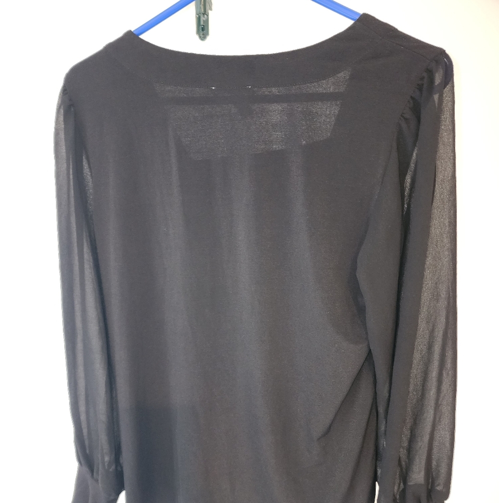 Calvin Klein Grey Sheer Blouse